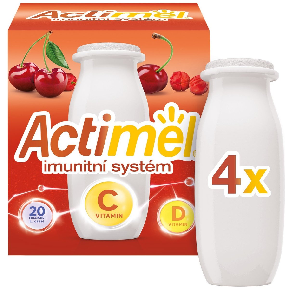Actimel Probiotický nápoj třešeň, acerola a vitamin C