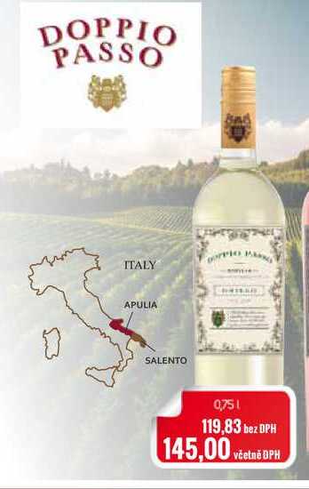 DOPPIO PASSO Bílé víno Itálie 0,75l