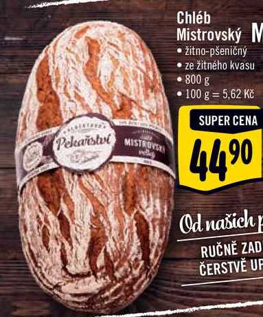 Chléb Mistrovský, 800 g