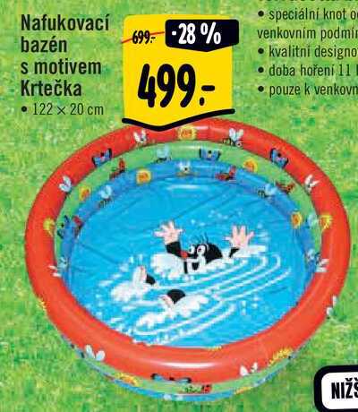 Nafukovací bazén s motivem Krtečka 