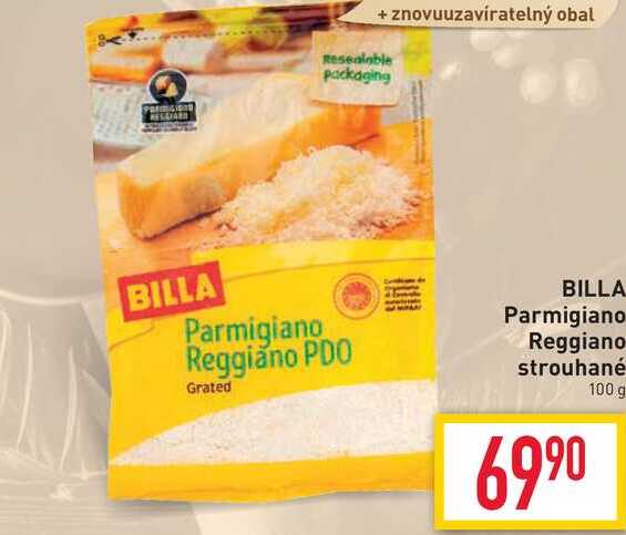 BILLA Parmigiano Reggiano strouhané 100 g
