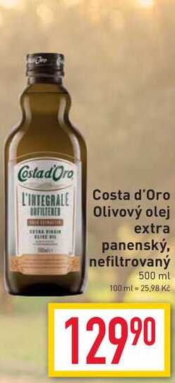 Costa d'Oro Olivový olej extra panenský, nefiltrovaný 500 ml 