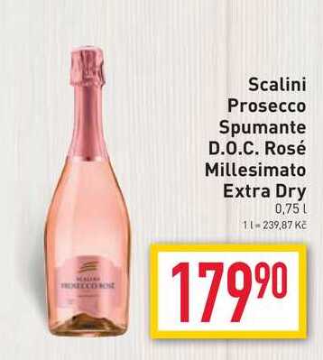 Scalini Prosecco Spumante D.O.C. Rosé Millesimato Extra Dry 0,75l