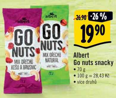 Albert Go nuts snacky, 70 g