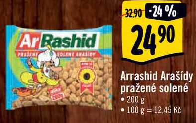Arrashid Arašídy pražené solené, 200 g