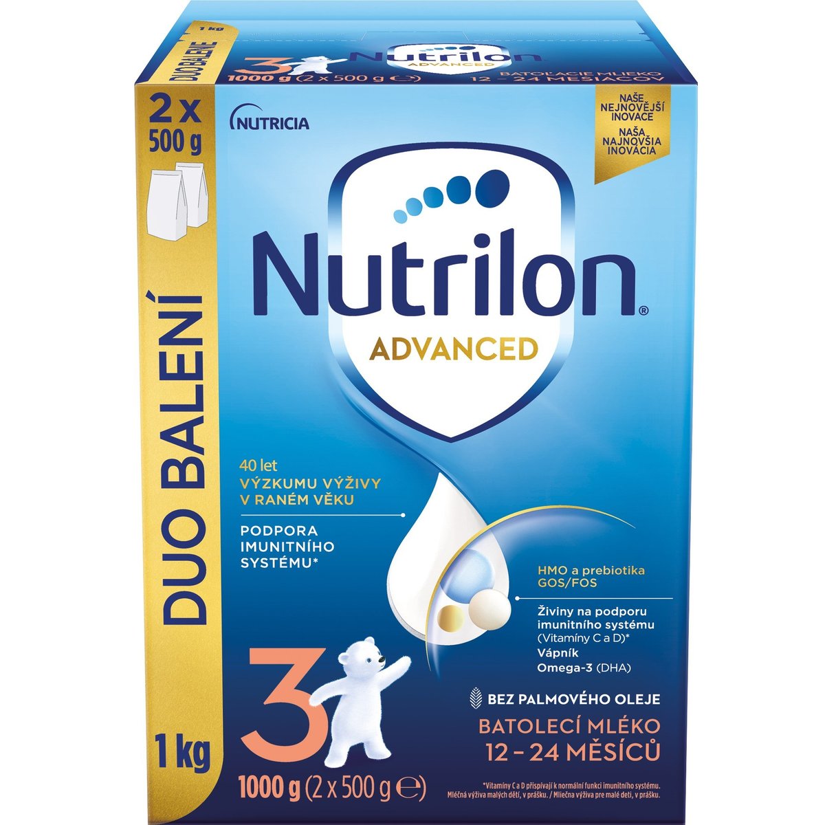 Nutrilon Advanced 3 batolecí mléko – duo balení