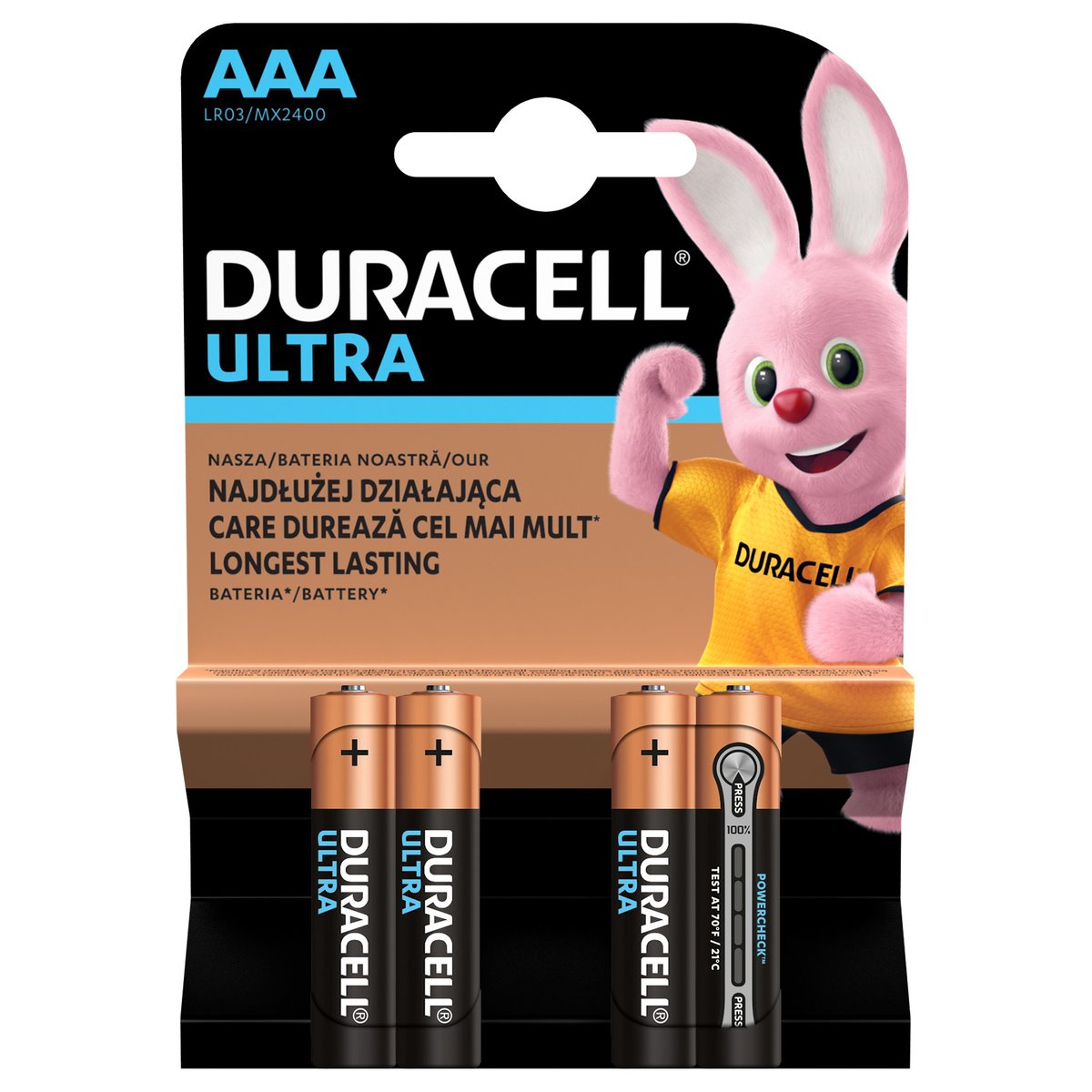 Duracell Ultra alkalické baterie (AAA)