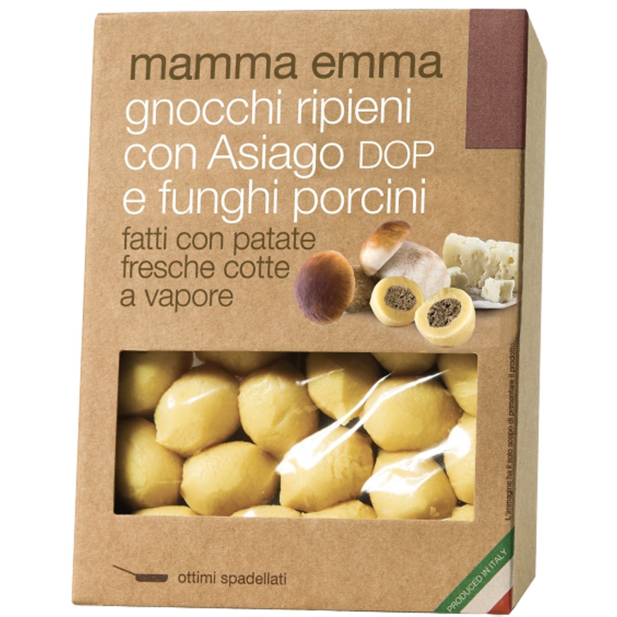 Mamma Emma Gnocchi plněné houbami a sýrem z čerstvých brambor