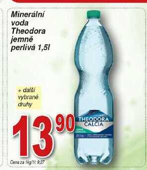 Theodora Minerální voda jemně perlivá 1,5l