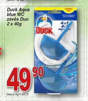 Duck Aqua blue WC závěs Duo 2 x 40g 
