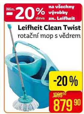 Leifheit Clean Twist rotační mop s vědrem 