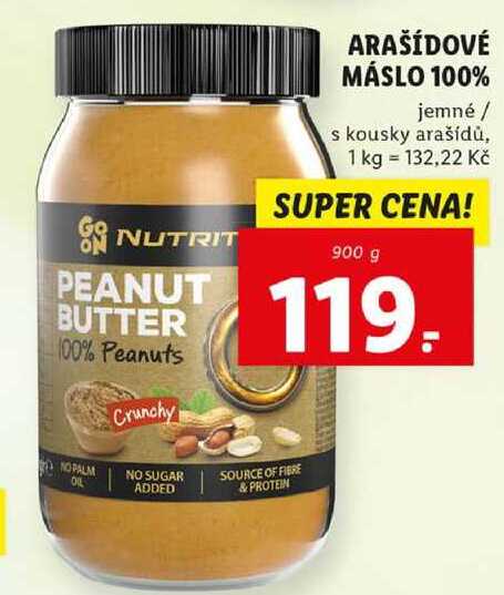 ARAŠÍDOVÉ MÁSLO 100%, 900 g