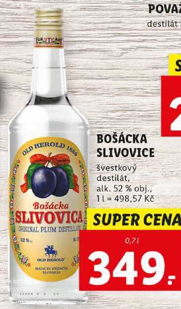 BOŠÁCKA SLIVOVICE, 0,7 l