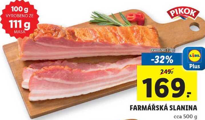 FARMÁŘSKÁ SLANINA, cena za 1 kg