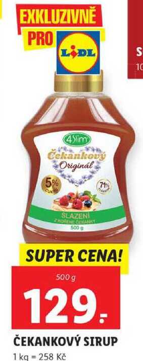 ČEKANKOVÝ SIRUP, 500 g
