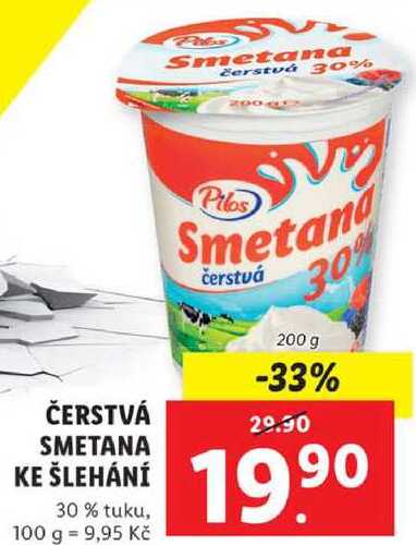 ČERSTVÁ SMETANA KE ŠLEHÁNÍ, 200 g