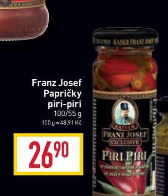 Franz Josef Papričky piri-piri 100/55 g