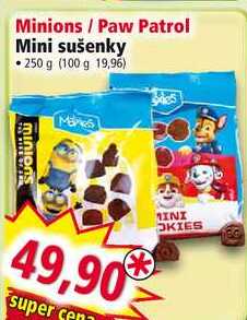 Minions / Paw Patrol Mini sušenky • 250 g v akci