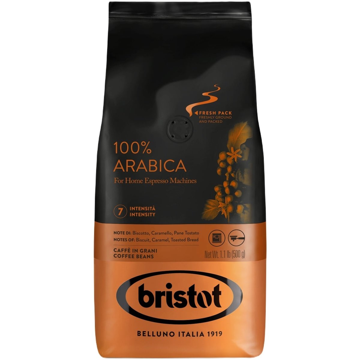Bristot 100% Arabica zrnková káva v akci