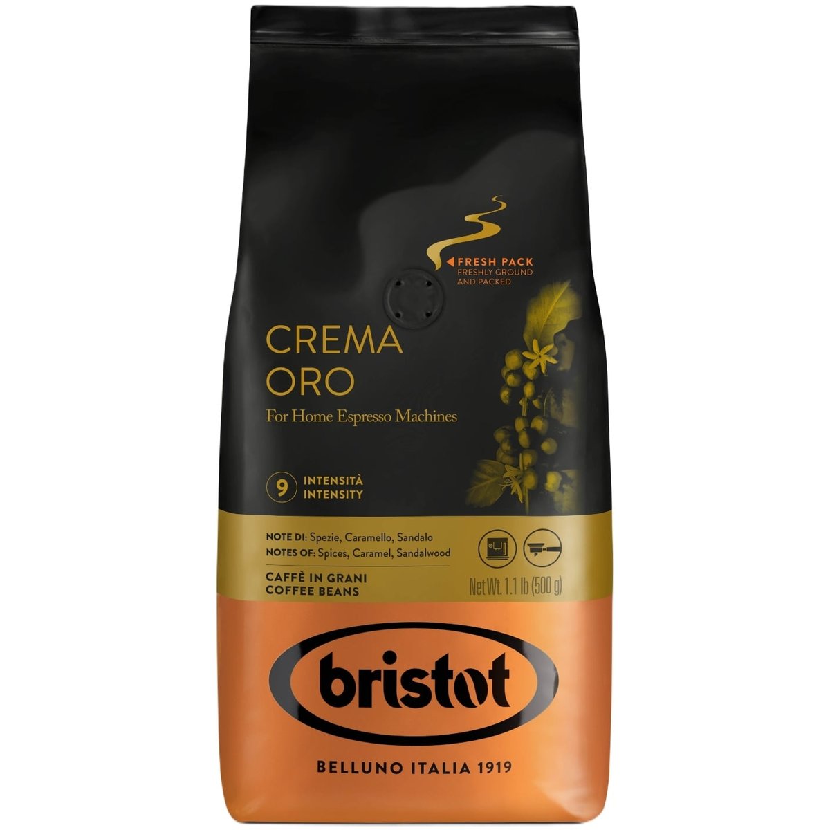 Bristot Crema Oro zrnková káva v akci