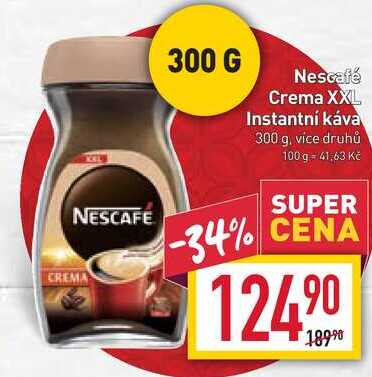 Nescafé Crema XXL Instantní káva 300 g v akci