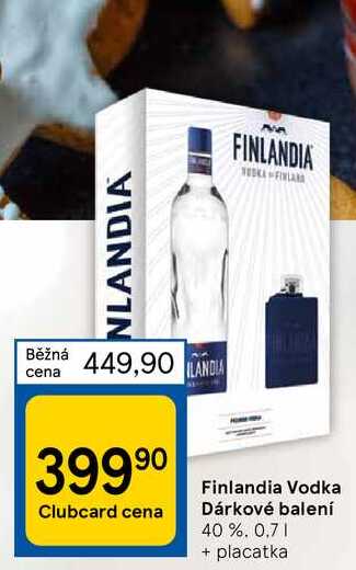 FINLANDIA TOSKA FINLARA Finlandia Vodka Dárkové balení 40 %. 0.71 + placatka 
