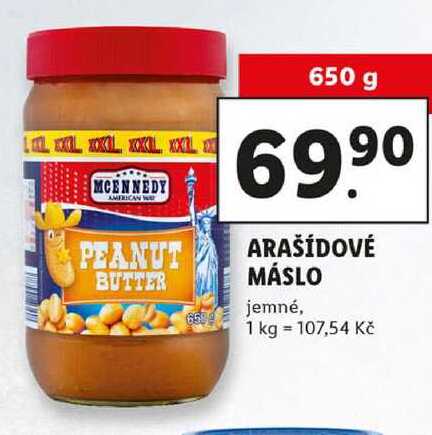ARAŠÍDOVÉ MÁSLO, 650 g