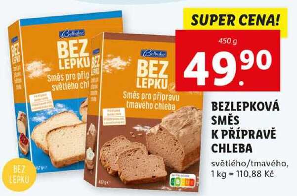 BEZLEPKOVÁ SMĚS K PŘÍPRAVĚ CHLEBA, 450 g