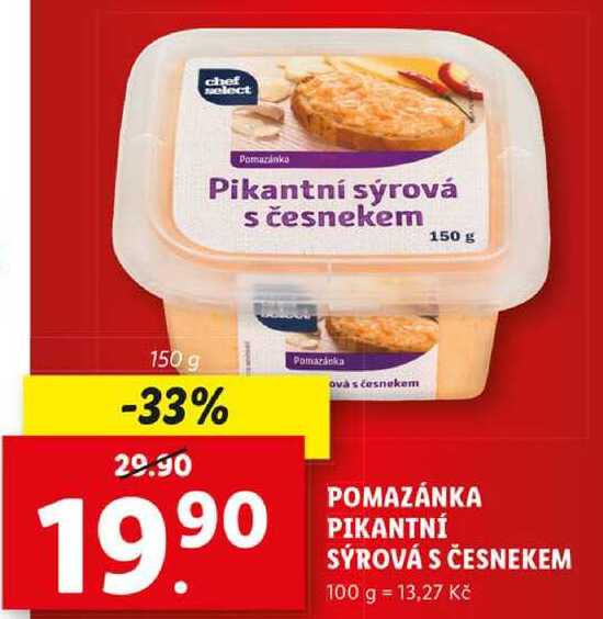 POMAZÁNKA PIKANTNÍ SÝROVÁ S ČESNEKEM, 150 g