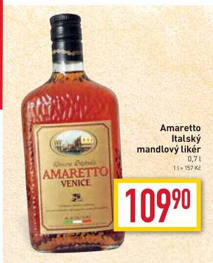 Amaretto Italský mandlový likér 0,7l