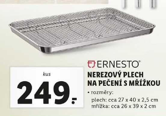NEREZOVÝ PLECH NA PEČENÍ S MŘÍŽKOU 