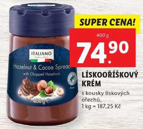 LÍSKOOŘÍŠKOVÝ KRÉM, 400 g