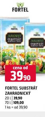 FORTEL SUBSTRÁT ZAHRADNICKÝ 20 l, 70 l