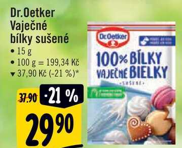 Dr. Oetker Vaječné bílky sušené, 15 g