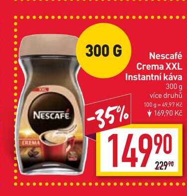 Nescafé Crema XXL Instantní káva 300 g v akci