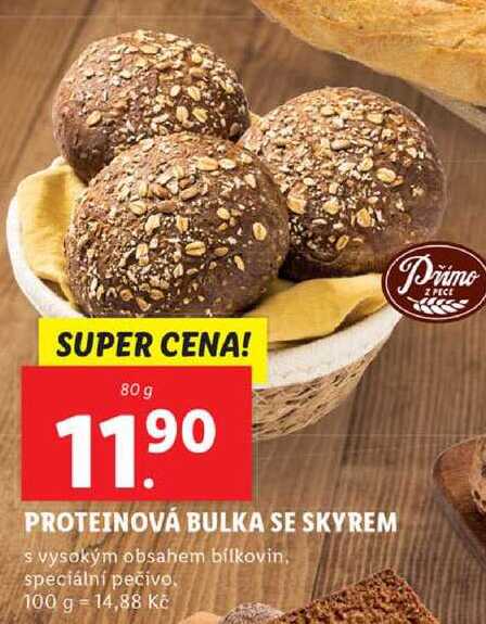 PROTEINOVÁ BULKA SE SKYREM, 80 g