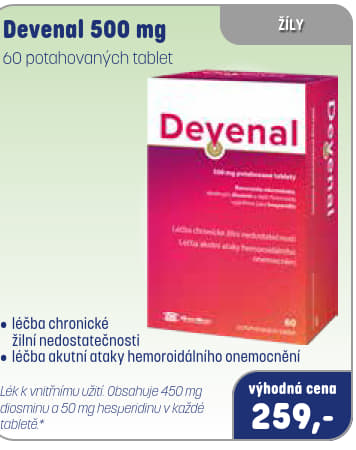 Devenal 500 mg 60 potahovaných tablet