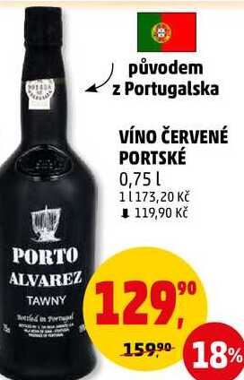 Portské červené víno 750ml