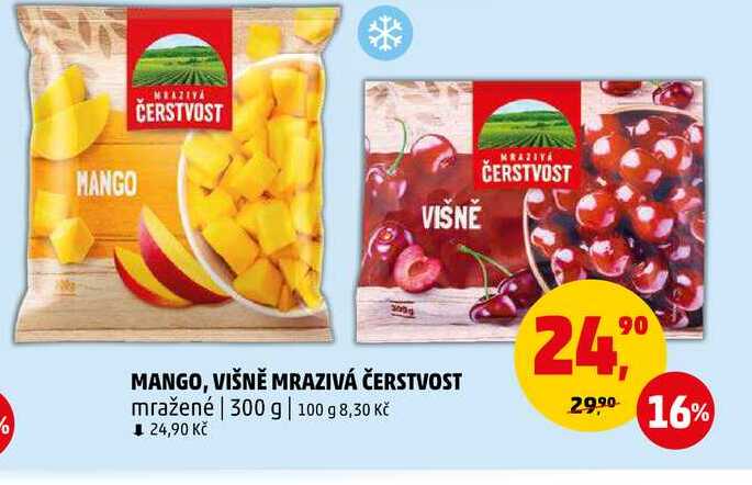 ČERSTVOST MANGO 300g mražené