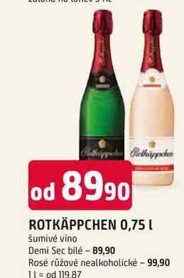 ROTKÄPPCHEN 0,75 L šumivé víno