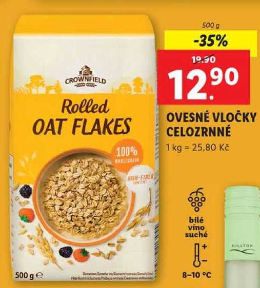 OVESNÉ VLOČKY CELOZRNNÉ, 500 g