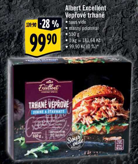 Albert Excellent Vepřové trhané, 550 g