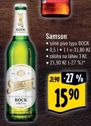 Samson silné pivo typu BOCK, 0,5 l