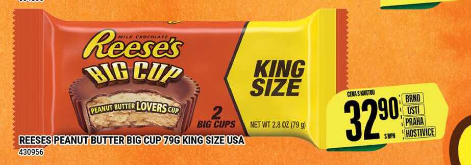 REESES PEANUT BUTTER BIG CUP 79G KING SIZE USA 43095