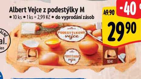 Albert Čerstvá vejce M 10 ks v akci | AkcniCeny.cz