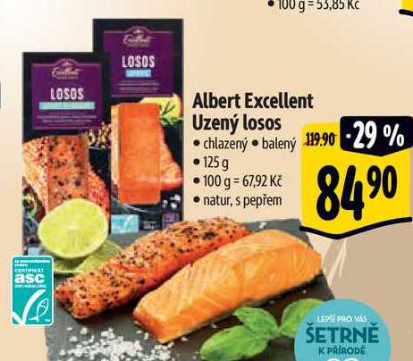 Albert Excellent Uzený losos, 125 g