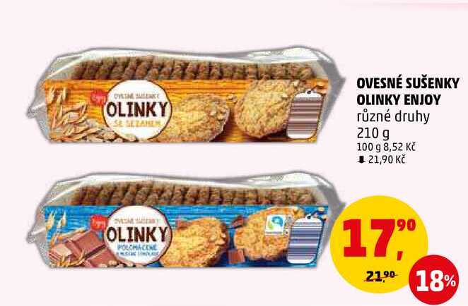 OVESNÉ SUŠENKY OLINKY ENJOY různé druhy 210 g