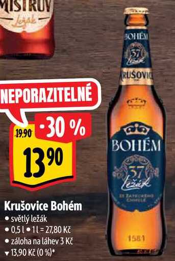 Krušovice Bohém, 0,5 l