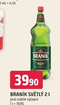 Braník Světlý 2l PET