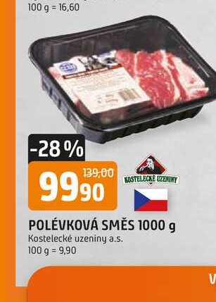 KOSTELECKÉ UZENINY POLÉVKOVÁ SMĚS 1000 g